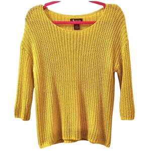 Alison Sheri Gold Knit Sweater